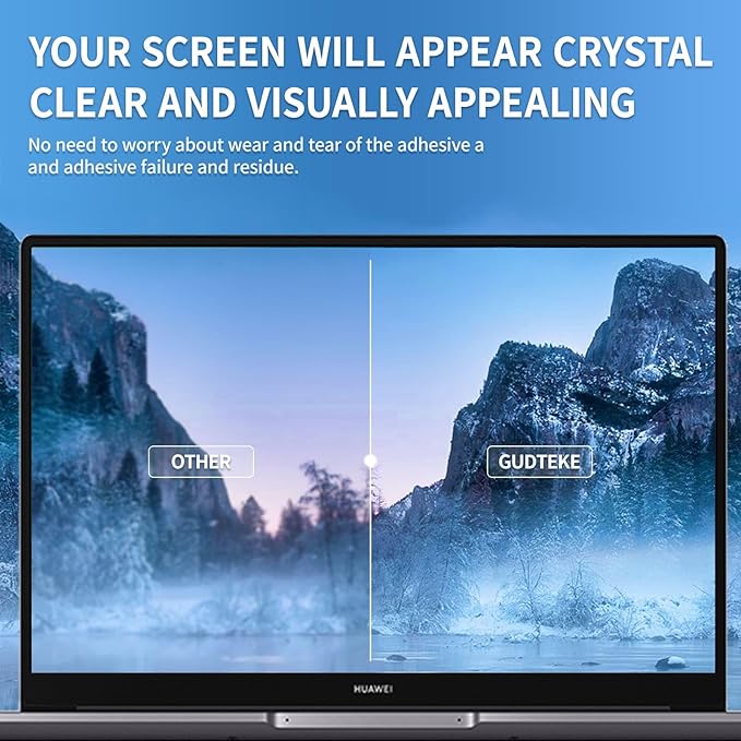 GUDTEKE Laptop Privacy Screen 15.6 inch, 9H Hanging Privacy Screen for Laptop for 16:9, Acrylic HD Eye Protection Anti Glare Blue Light Laptop Screen Privacy Filter