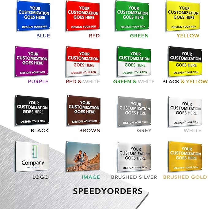 Custom Metal Signs, Personalized Aluminum, Customized Safety, Business Signs - Waterproof Outdoor, White Aluminum (Black & Yellow, 7x7 In)