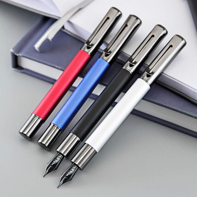 Monteverde USA Ritma Fountain Pen in Blue – Extra Fine Nib, Precision JoWo Stainless Steel, Refillable Ink Cartridge/Converter – Perfect for Professionals & Artists