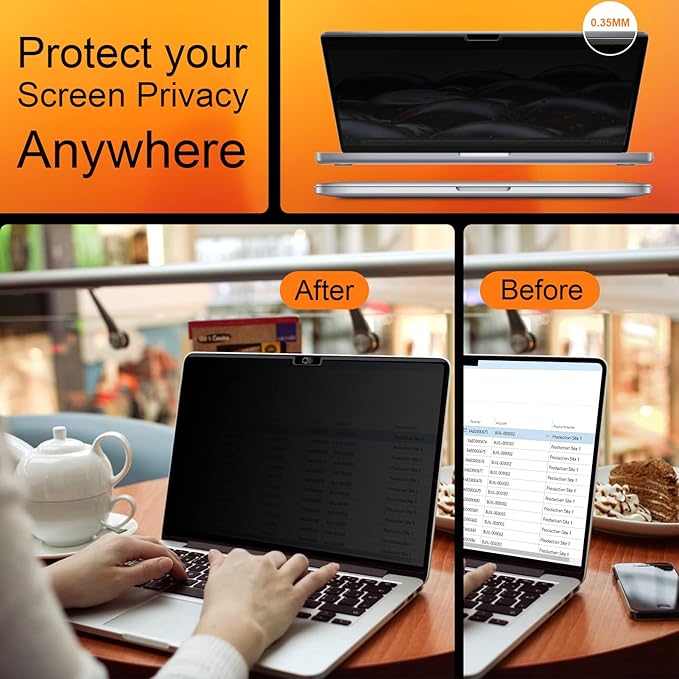 Privacy Screen for MacBook Pro 14 Inch 2021-2025 M5/ M4 /M4 Pro /M4 Max /M3 /M3 Pro /M3 Max /M2 Pro /M2 Max /M1 Pro /M1 Max, Magnetic Removable Anti Blue Light Glare Screen Protector