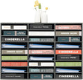 Fifizoo Literature Organizer with 27 Compartments | Adjustable Desktop File Sorter Mail Center for Home, Office & Classroom | PVC Paper Storage Cabinet with Shelves, Black