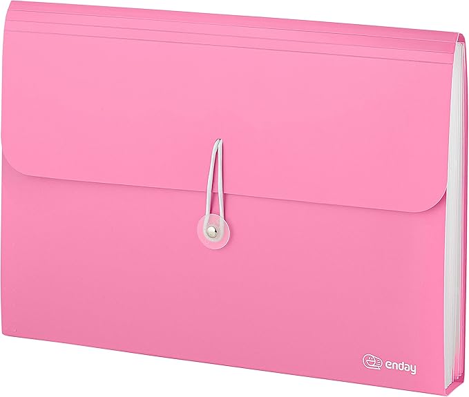 Accordion File Organizer 13 Pocket Expanding File Folder with Labels, Accordion File Organizer Letter Size Letter A4 Paper for Receipts, Bills and Documents 13" x 9.5” –by Enday