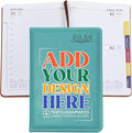 Custom Personalized 2026 A5 Planner - Customizable with Logo/Photo/Text | Soft PU Leather Cover, Monthly/Daily/Academic Weekly Pages & Calendar for School, Green