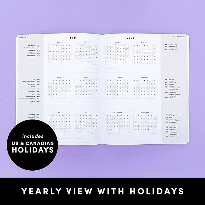 PAPERAGE 2026 Monthly Planner, 12 Months (January 2026 - December 2026), 8 in x 10 in, 2026 Planner with Large Monthly Spreads & Calendar Views, Note Pages, To Do Lists & Trackers, – Cherry Blossom