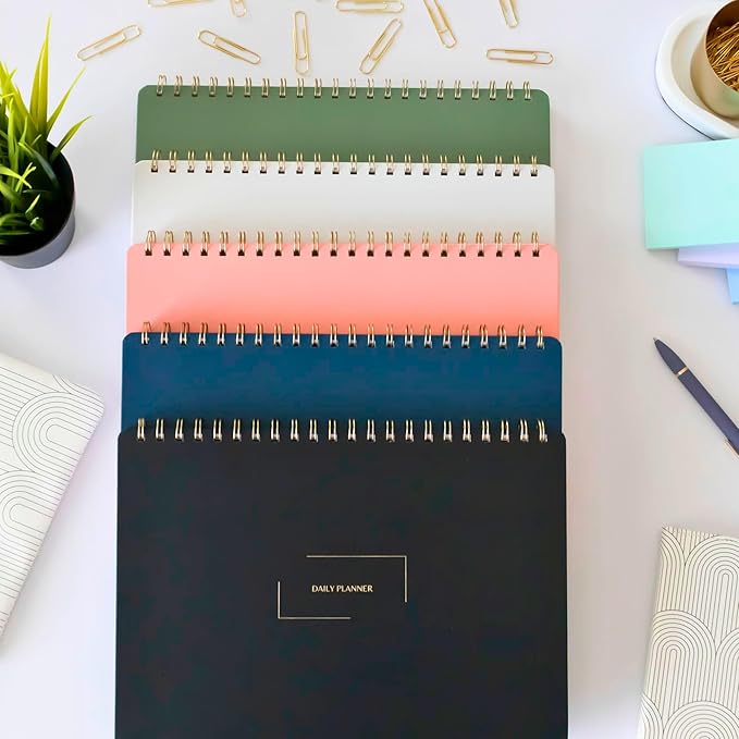Merely Home Undated Weekly Schedule | Business Planner | 8.25” x 11.75” ADHD Organizer | Premium Multi-Layout Schedule | Pink | Landscape Layout