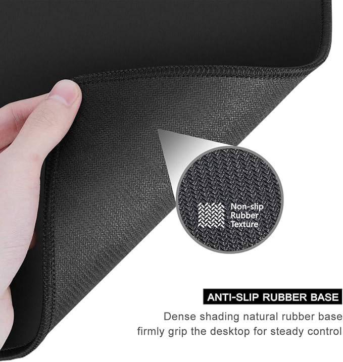 Auhoahsil Mouse Pad, 12 x 10 in Summer Beach Theme Computer Mouse Pad for Desk, Premium-Textured Non-Slip Rubber Stitched Edges Waterproof Square Gaming Mouse Mat for Gaming Work Wireless Mice, Blue