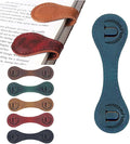 Personalized Magnetic Leather Bookmark, 26 Letters Custom Leather Bookmarks, Handmade, Leather Magnetic Bookmark for Book Lovers Readers Women Kid(Blue，U）