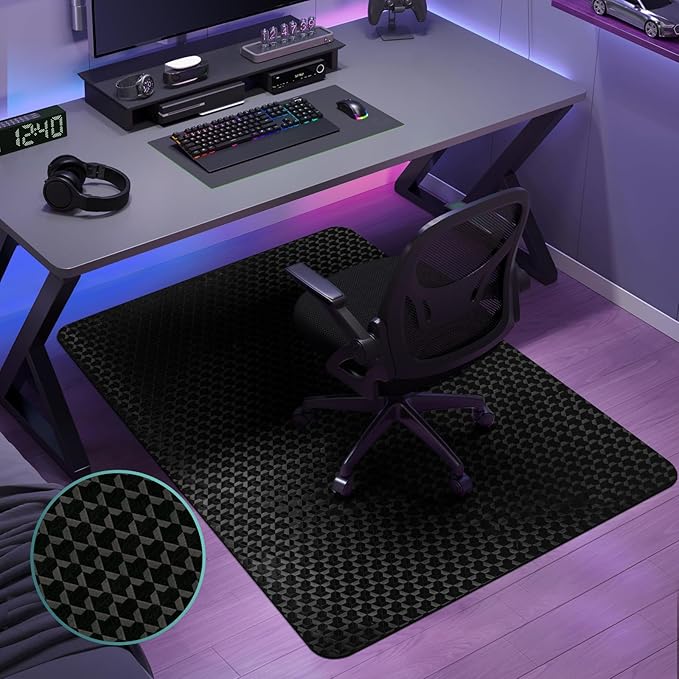 Vicwe Office Chair Mat for Hardwood Floor, 48" x 36" Chair Mats, Gaming Chair Mat for Hardwood, Easy Glide for Chairs, Multi-Purpose Floor Protector Desk Chair Mats for Home Office