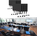 Goakwwuz Conference Room Table, Folding Conference Tables,Thicken Grey Tabletop,Flip Top Wooden Seminar Meeting Room Table for Conference Room Offices (8, Black, 47.2“)