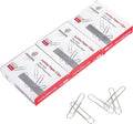 PAPERPAL Paperclips for Office School & Personal Use, Jumbo Nonskid Paper Clip (2"), 300 Large Paper Clips (3 Boxes of 100 Each), Silver
