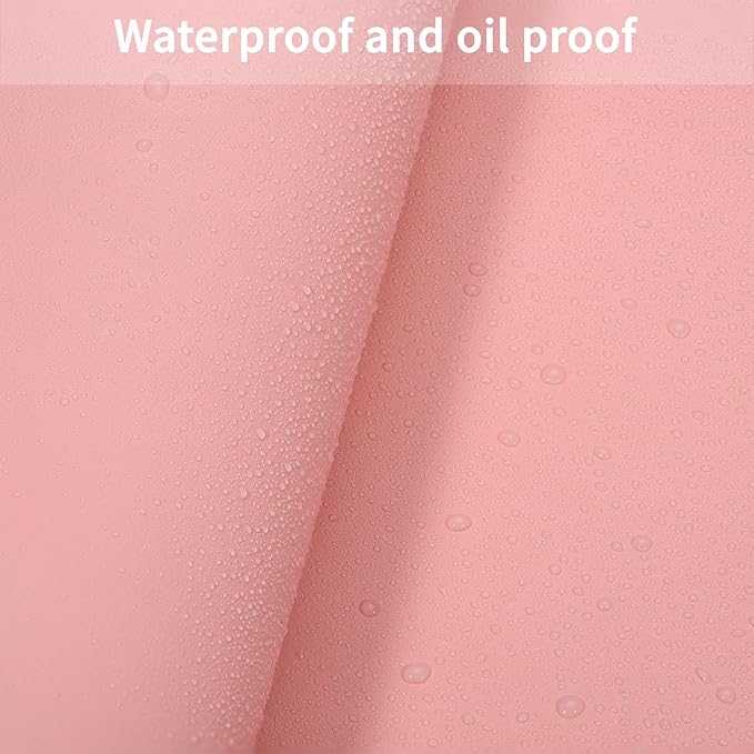 Zinkooat Leather Desk Mat,1.8mm Thick,15.75x63 Inch Desk Cover,Pink Desk Mat,Desk Protector Mat,Dresser Cover Top,Desktop Cover,Dresser Cover Top for Bedroom(Pink+Silvery,15.75x63)