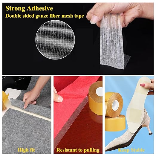KAIYUER 3.2in x 66FT,Double Sided Fabric Tape Heavy Duty,Strong Double Sided Tape for Clothes,Crafts,Walls and Woodworker,No Glue Residue High Stickness Mounting Tape