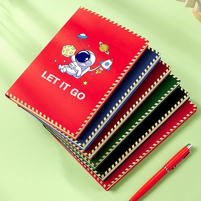 Vebermo Custom A5 Personalized Notebook with Your Logo Text PU Leather Customizable Notebook Daily Journals For Writeing-200 Lined Pages(Green)
