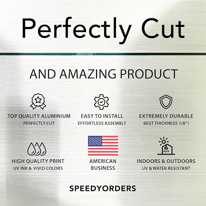 Custom Metal Signs, Personalized Aluminum, Customized Safety, Business Signs - Waterproof, White Aluminum (Green Background, 12x8 In)