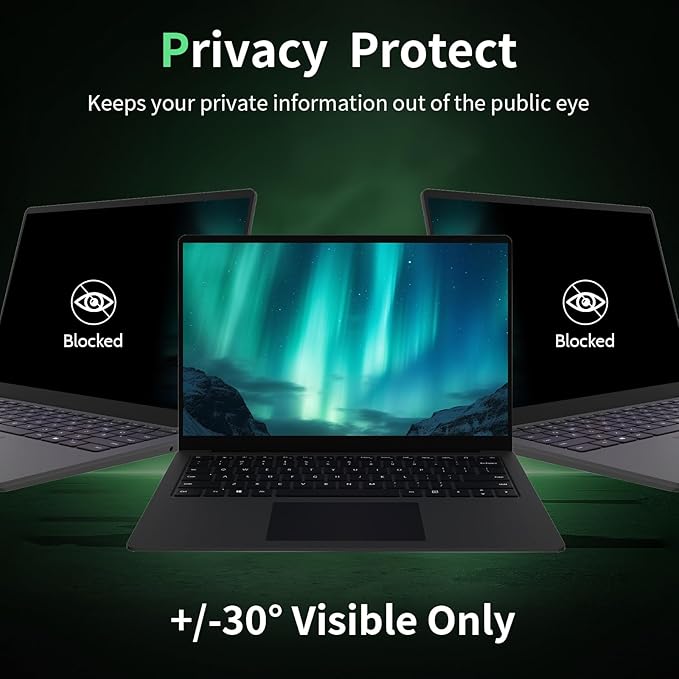 Mao Yeye Laptop Privacy Screen 13.3 Inch-16:10 Aspect Ratio Anti-Glare Blue Light Film Computer Monitor Protector, Bubble-Free shield Removable 13in Filter for Lenovo HP Acer Asus Thinkpad Envy Xps
