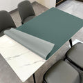 Zinkooat Leather Table Cover,1.8mm Thick,30x48 Inch Desk Cover,Large Desk Mat,Table Protector,Table Cover Protector,Kitchen Table Cover,Dining Table Mat,(Aqua Blue+Gray,30x48)