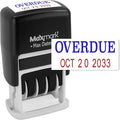 MaxMark Self-Inking Rubber Date Office Stamp with OVERDUE Phrase Blue Ink & Date RED Ink (Max Dater)