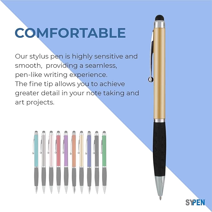 SyPen Personalized Pens With your Custom Logo or Text-300 Pack Bulk-for Businesses, Parties, and Events, 2 in 1 Ballpoint Pen & Stylus for Touchscreen Devices, Orange Barrel, Black Ink