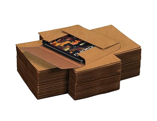 Tape Logic TLM18122BFK Easy-Fold Mailers, 18" x 12" x 2", Kraft (Pack of 50)