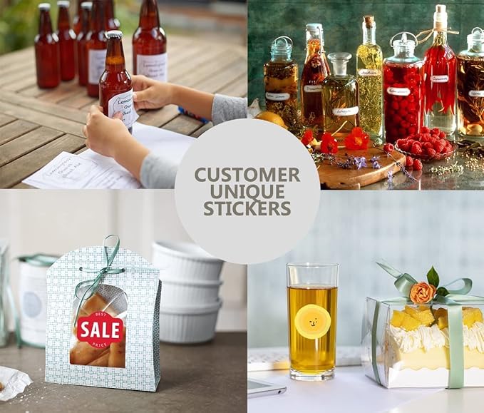 Custom 100,150pcs Personalized Stickers with Any Design Image Logo Text for Business, Thank You Labels, 1/2/3/4 inch (Flower)