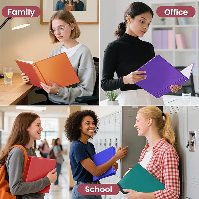 SUNEE 3 Ring Binder 2 Inch 1 Pack, Clear View Binder Three Ring PVC-Free (Fit 8.5x11 Inches) for School or Office Supplies, Cobalt Blue