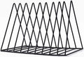 Sooyee 9 Slot Black Magazine Holder,Desktop File Sorter Organizer Triangle Bookshelf Decor Home Office