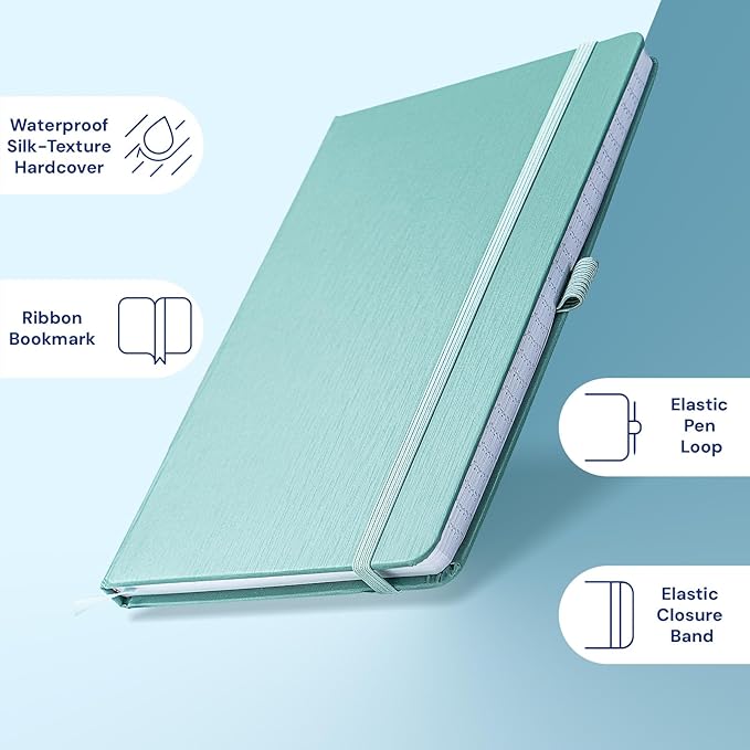 ONAVIA A4 Lined Journal Notebook, 8mm Ruled Notepad, Journaling for Writing, Work, School, Travel and Note Taking, Hardcover 160 Pages (80 Sheets) 8.27 x 11.6 inches (3 Pack Black)