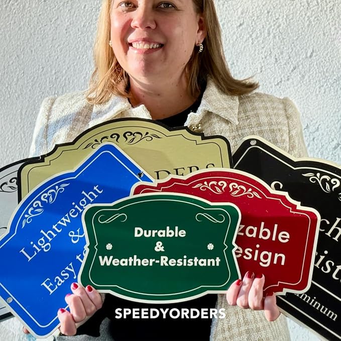 Custom Decorative Outdoor Metal Signs, Personalized Aluminum Sign - Waterproof, 18x18 In Black Charcoal