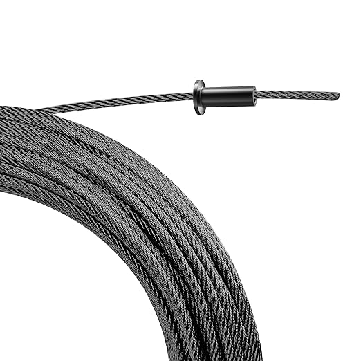 BLIKA 200 Pack Black Stainless Steel Protector Sleeves for 1/8" 5/32" or 3/16" Deck Cable Railing, for Wood/Composite Posts, T316 Marine Grade, Black Cable Railing Protector Sleeves