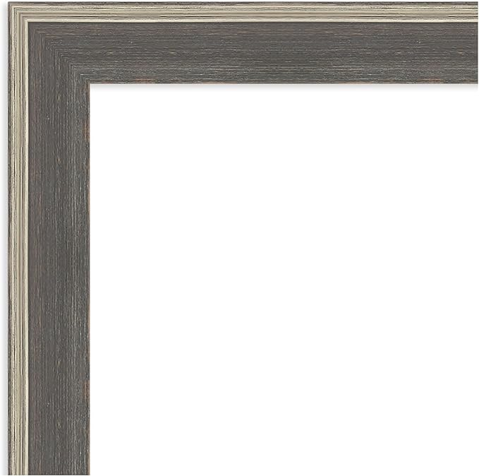 Amanti Art Grey Framed Magnetic Board 17x29 Small Vision Board for use with Magnets, 100% Metal Sheet to Display Items as Office Decor or for Home Organization in mudroom, Kitchen or Kids Room