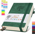 A5 Lined Journal Notebook - 365 Page Leather Journals for Writing Women & Men，Hardcover Notebook with 100Gsm Thick Pages，Daily Diary for Travel, Work，School，Note Taking，College Ruled (5.9" x 8.5")