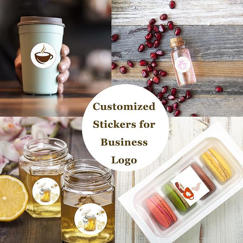 100-500 Pcs Custom Stickers Personalized Labels with Any Design Image Logo Text for Business Logo Thank You Labels,1/2/3/4 inch Customized Stickers(Oval)