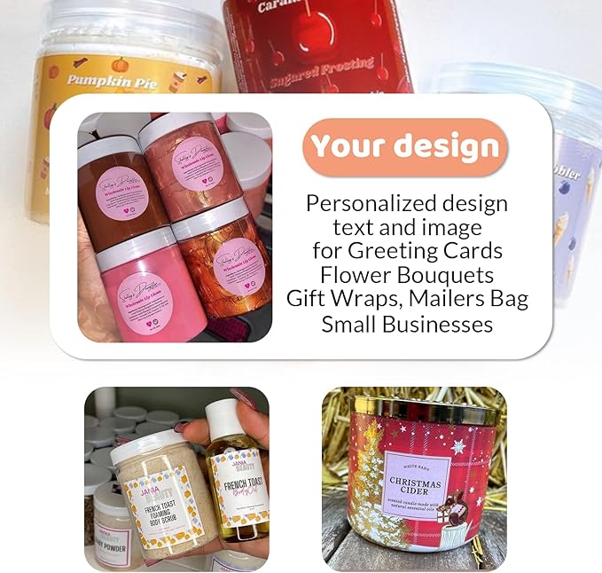100-500 Custom Stickers Personalized Labels, Customized Stickers with Any Image Logo and Text. Custom Stickers for Business LogoThank You Labels,etc. (Rectangle,4X2 Inch)