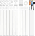 Cable Cover Wall - Cord Hiders for TV on Wall, 157 Inches Cable Cover Channel, White
