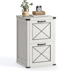 VASAGLE File Cabinet, Filing Cabinet with 2 File Drawers, Printer Stand, Fit A4, Letter Size, Hanging File Folders, Modern Farmhouse Style, for Home Office, Rustic White UOFC048T73