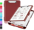 Sooez Clipboard, High Capacity Nursing Clip Board 8.5 x 11 with Pen Holder & Low Profile Clip, Teacher Must Haves School Office Supplies,Letter Size/ A4