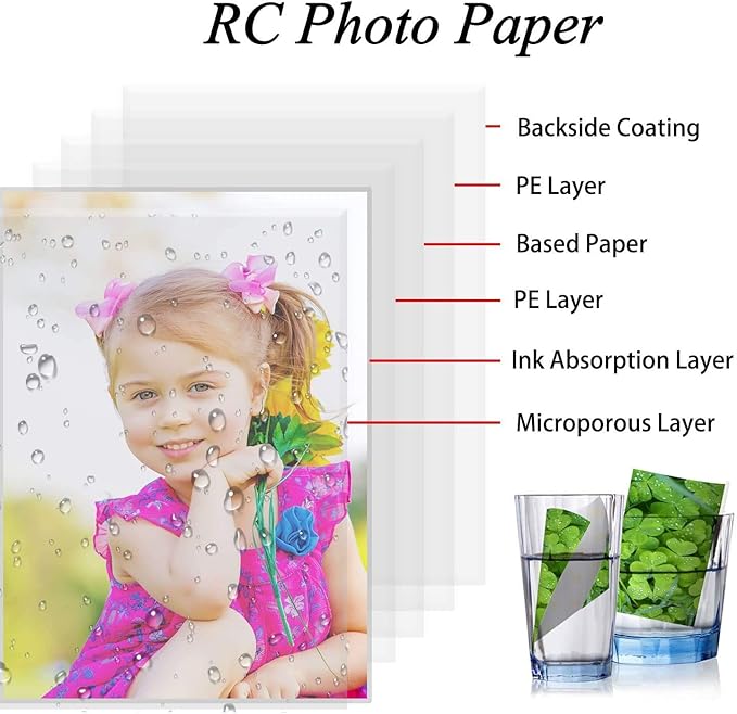 Koala Ultra Premium Photo Paper 8.5 x 11 In Satin Photo Printer Paper for Inkjet Printer Water-Resistant Semi Gloss 50 Sheets 72lb