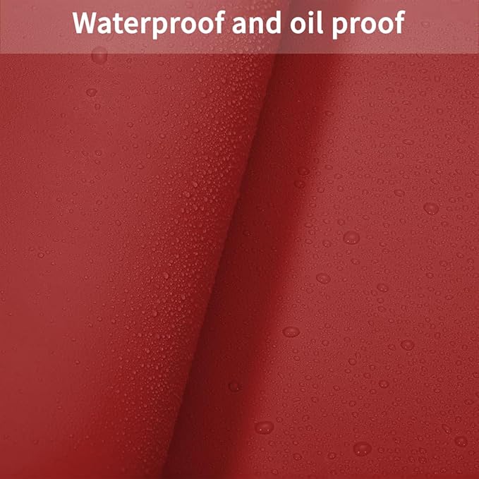 Zinkooat Leather Table Cover,1.8mm Thick,42x84 Inch Table Protector,Table Protector for Dining Room Table,Dining Table Cover,Dining Table Protector.(Black+Wine Red,42x84)