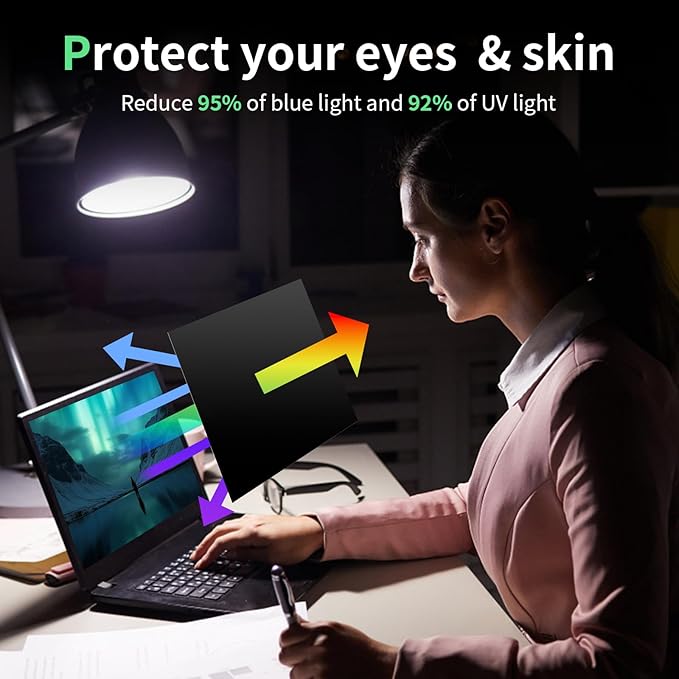 Mao Yeye Laptop Privacy Screen 13.3 Inch-16:10 Aspect Ratio Anti-Glare Blue Light Film Computer Monitor Protector, Bubble-Free shield Removable 13in Filter for Lenovo HP Acer Asus Thinkpad Envy Xps