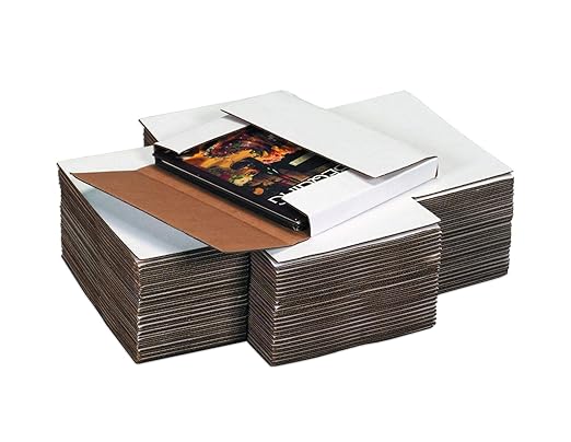 Tape Logic TLM2BK Easy-Fold Mailers, 12 1/8" x 9 1/8" x 2" White (Pack of 50)