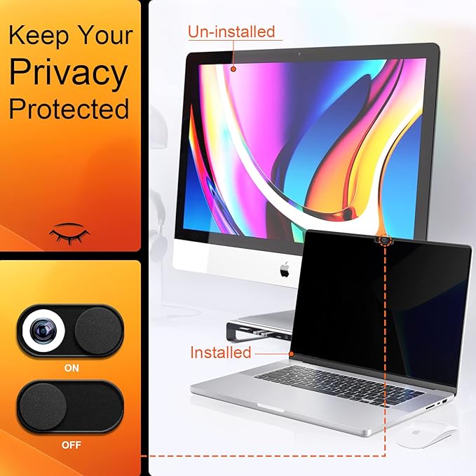 Mamol Magnetic Privacy Screen MacBook Pro 16 Inch 2021-2025 (M1-M2-M3-M4), Removable Anti Blue Light Glare Filter Screen Protector