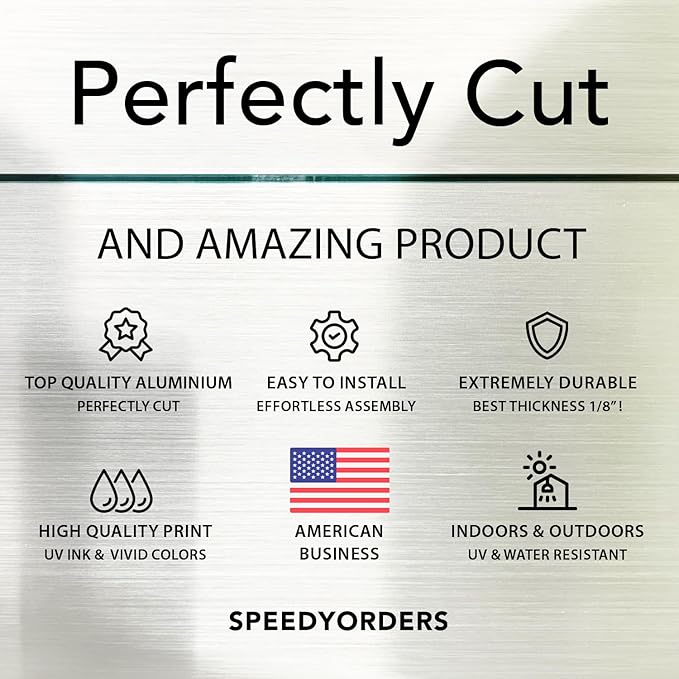 Custom Metal Signs, Personalized Aluminum, Customized Safety, Business Signs, Waterproof Outdoor, White Aluminum (Logo, 42x28 In)