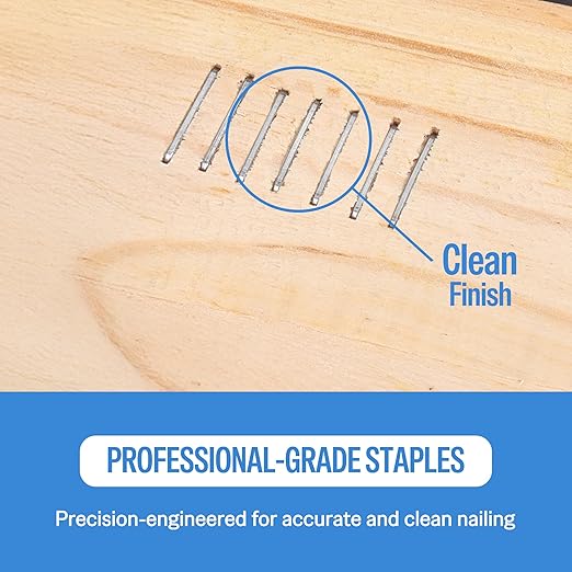 meite 21 Gauge 1/2-inch Crown Upholstery Staples, 304 Stainless Steel with 1/2-inch Leg Length, Heavy Duty Staples for Staple Gun MT8016 (10 Boxes)