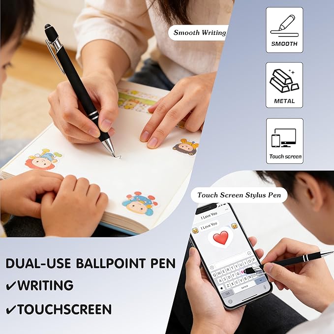 CRME Bulk Custom Pens Personalized Customized Engraved Writing Pen with Name Logo Soft Grip Ball Point Pen for Men Women Smooth Writing Black Ink for Coworkers Nurse Office Supplies Purple