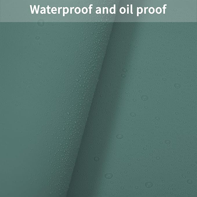 Zinkooat Leather Table Cover,1.8mm Thick,36x60 Inch Table Protector,Table Protector for Dining Room Table,Dining Table Cover,Table Cover Protector,Table Pad,(Aqua Blue+Gray,36x60)