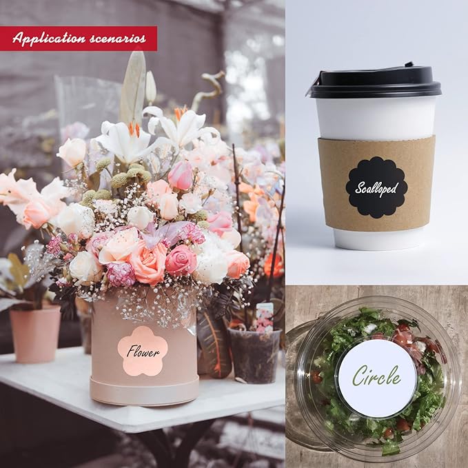 AHEADGOODS Custom Stickers - Personalized Labels, Customized Stickers with Any Design Image Logo Text, 100 Labels (Flower, 3.5"x3.5")