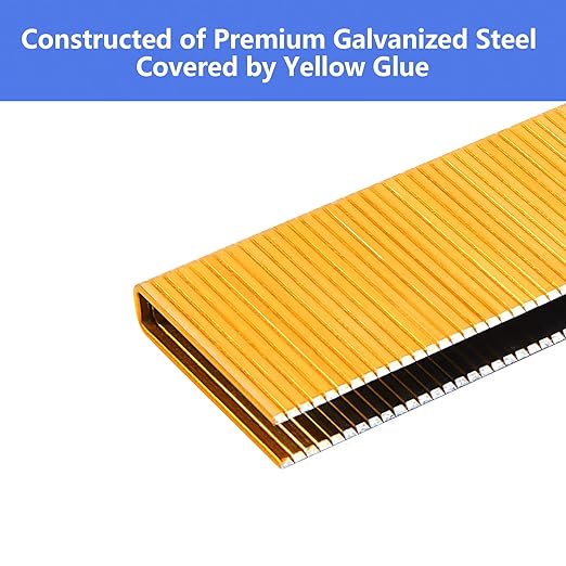 SimCos 18 Gauge 1/4" Narrow Crown Staples, Galvanized Upholstery Staples for 18 GA Pneumatic or Electric Stapler or Staple Gun (1/2"-1800 PCS)