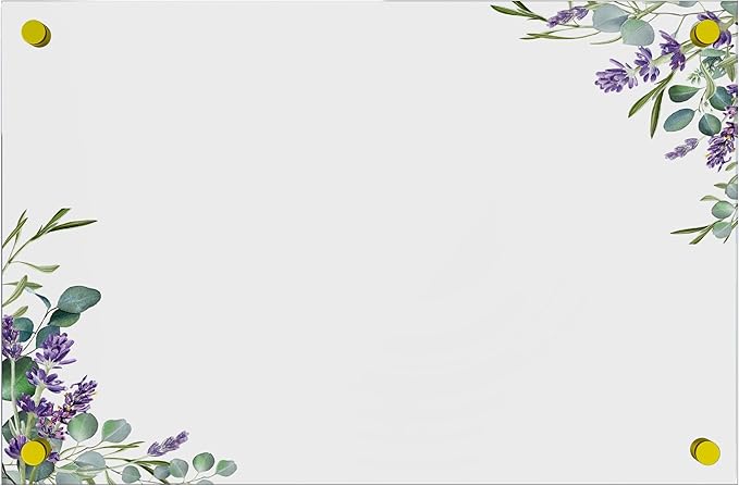 Acrylic Dry Erase Board for Wall with Stylish Border - Shipped Next Day, Made in USA, Non-Magnetic Whiteboard, Wall Mounted Board, Easy to Clean (Clear - 16x20)