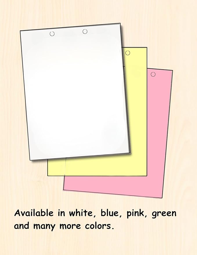 Limited Papers(TM) Writing and Copy Paper, Variation of Colors 8.5" x 11", 5 Hole Top-Punched, 20 Pound Text, 500 Sheets Per Ream. (500, Cherry)