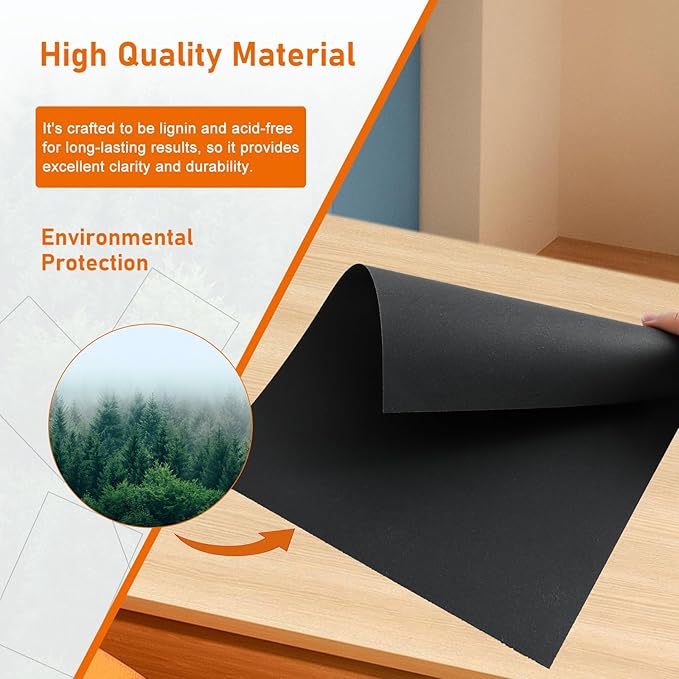 Guakicae 150 Sheets Black Cardstock 5 x 7 Printer Paper, 300gsm/110lb Heavyweight Flat Card Stock Art Paper for DIY Card Making, Wedding Invitations, Greeting Cards, Postcards, Anniversary